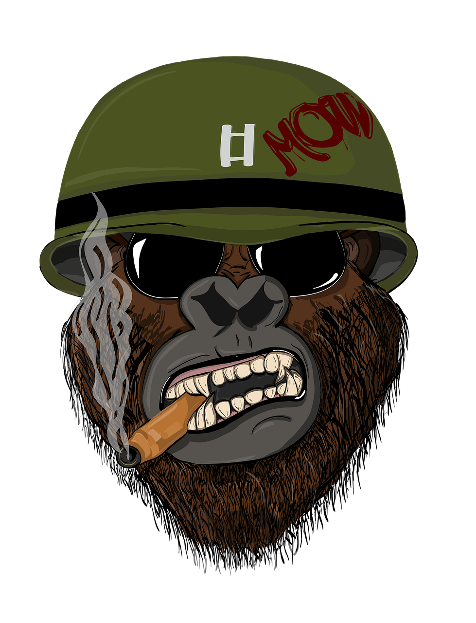 monkey soldier, gorilla soldier, war monkey-5113779.jpg
